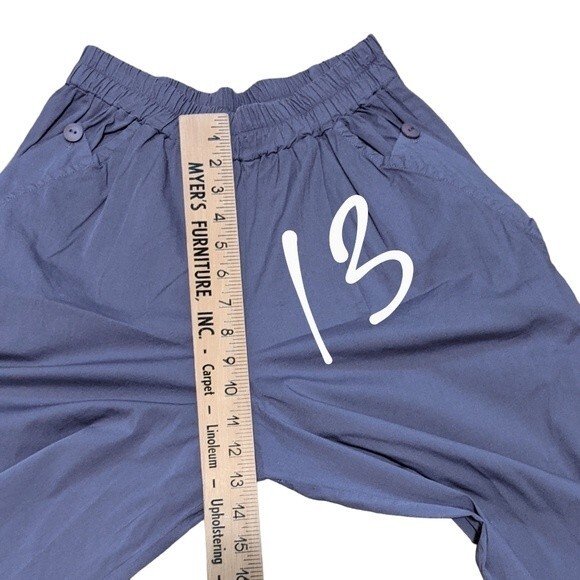 Luukaa cropped pull on elastic waist pants lilac balloon baggy size 6 - Picture 7 of 12
